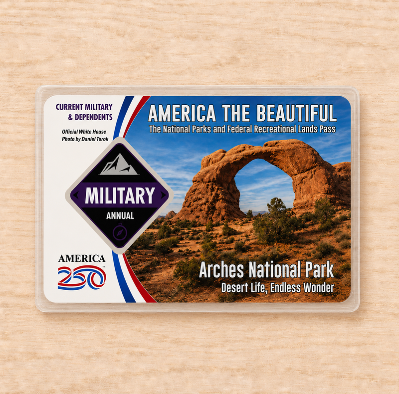 Arches National Park Pass Sleeve | Gift For Hikers & Travel Lovers | Pass Protector