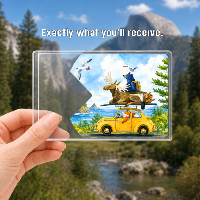 Cute Camping Animals National Park Pass Sleeve | Hiking Camper Gift