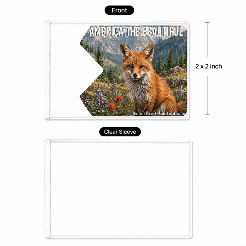 Red Fox National Park Pass Sleeve | Hiking Camper Gift