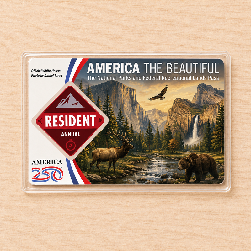 America the Beautiful National Park Pass Sleeve – Card Holder for Hikers & Travel Lovers