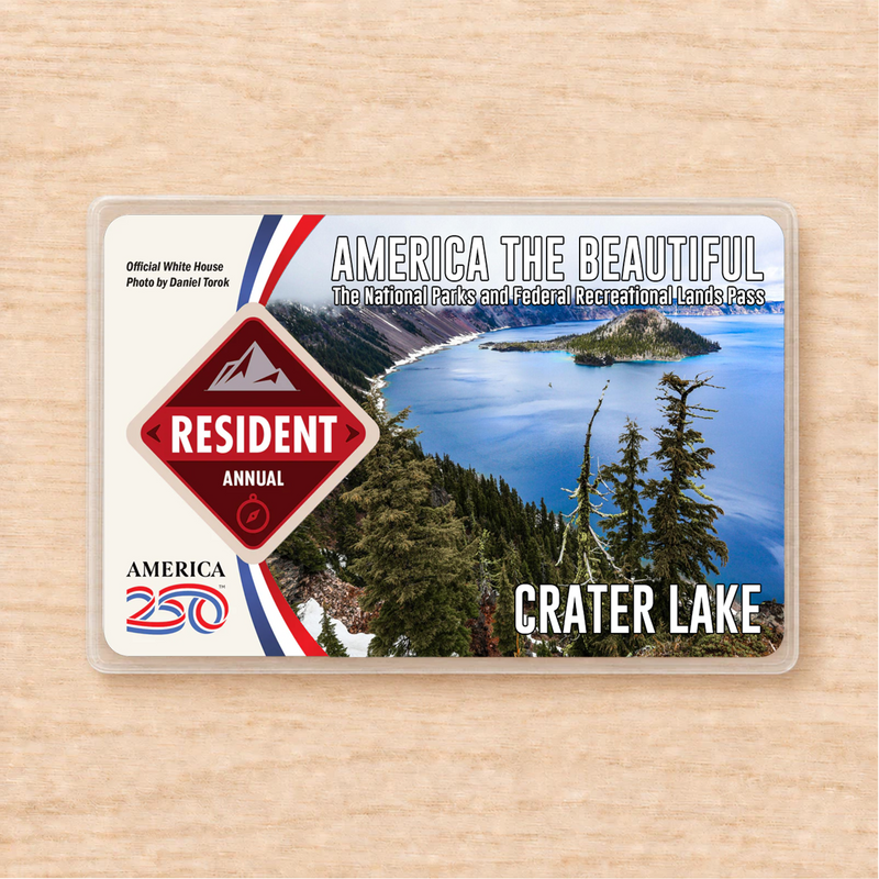 Crater Lake National Park Pass Sleeve | Gift For Hikers & Travel Lovers | Pass Protector
