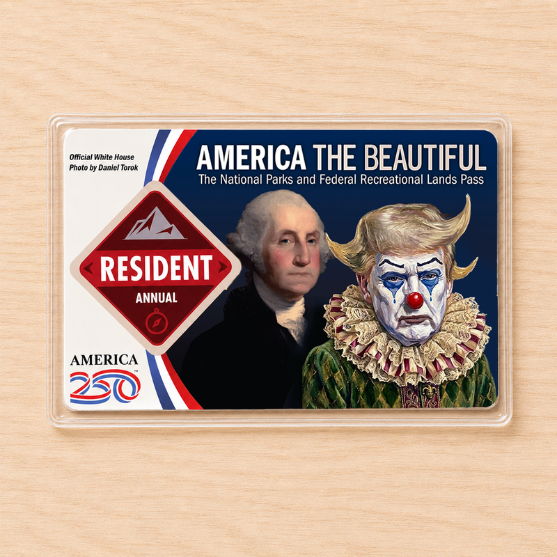 Anti Trump Clown National Park Pass Sleeve – Pass Protector for Hikers & Travel Lovers