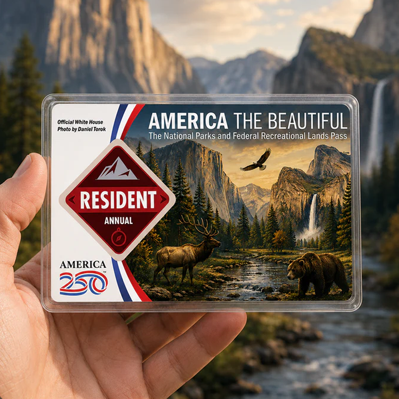 America the Beautiful National Park Pass Sleeve – Card Holder for Hikers & Travel Lovers