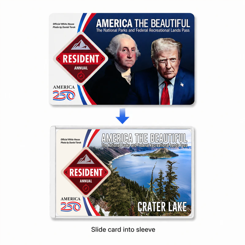 Crater Lake National Park Pass Sleeve | Gift For Hikers & Travel Lovers | Pass Protector