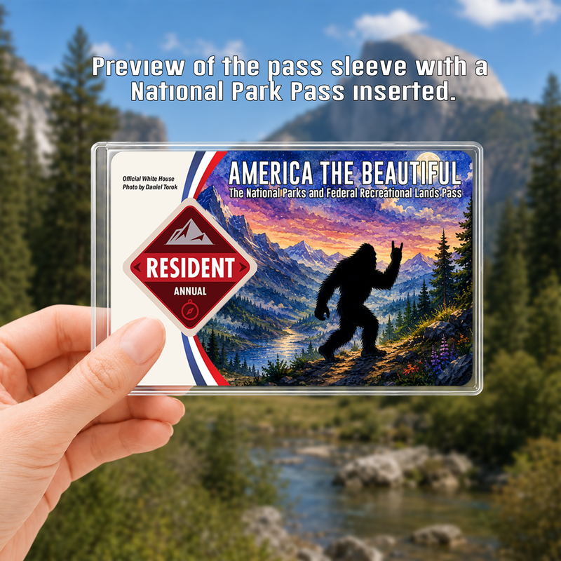 Bigfoot National Park Pass Sleeve – Gift for Hikers & Campers