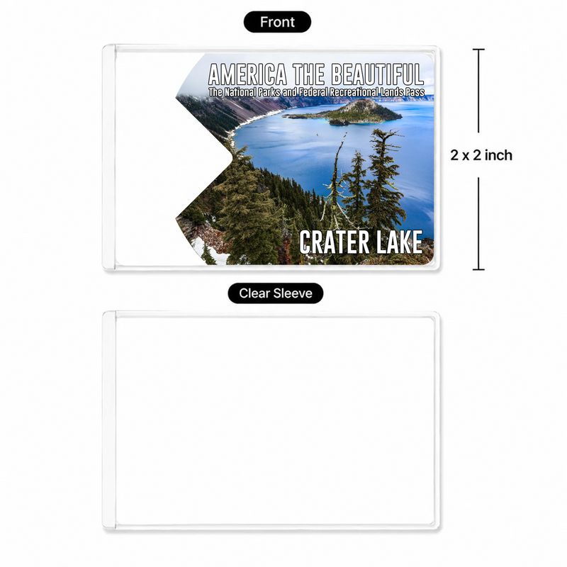 Crater Lake National Park Pass Sleeve | Gift For Hikers & Travel Lovers | Pass Protector