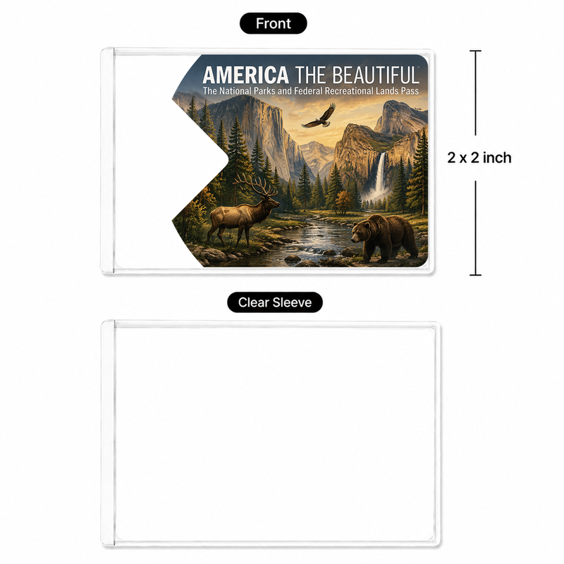 America the Beautiful National Park Pass Sleeve – Card Holder for Hikers & Travel Lovers