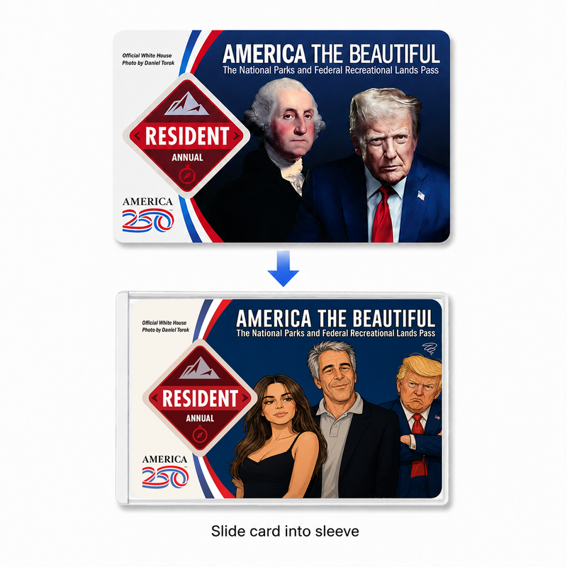 Anti Trump Card National Park Pass Sleeve – Protect Our Parks for Hikers & Travel Lovers