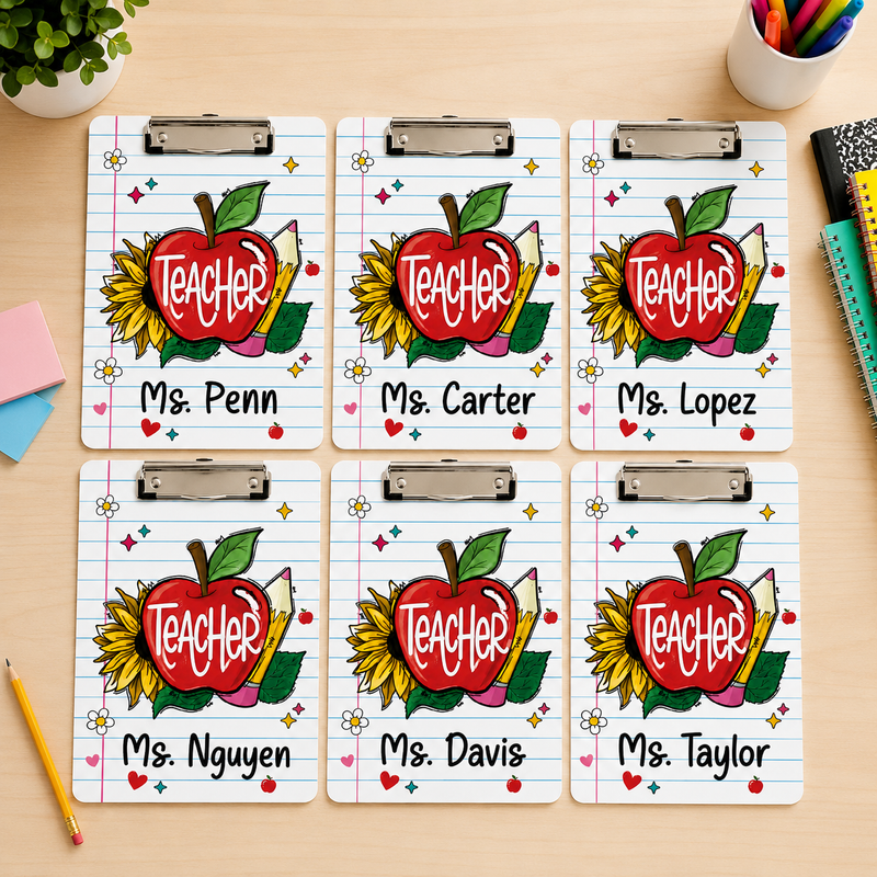 Personalized Back To School Gift for Teacher | Teacher Paper Clipboard
