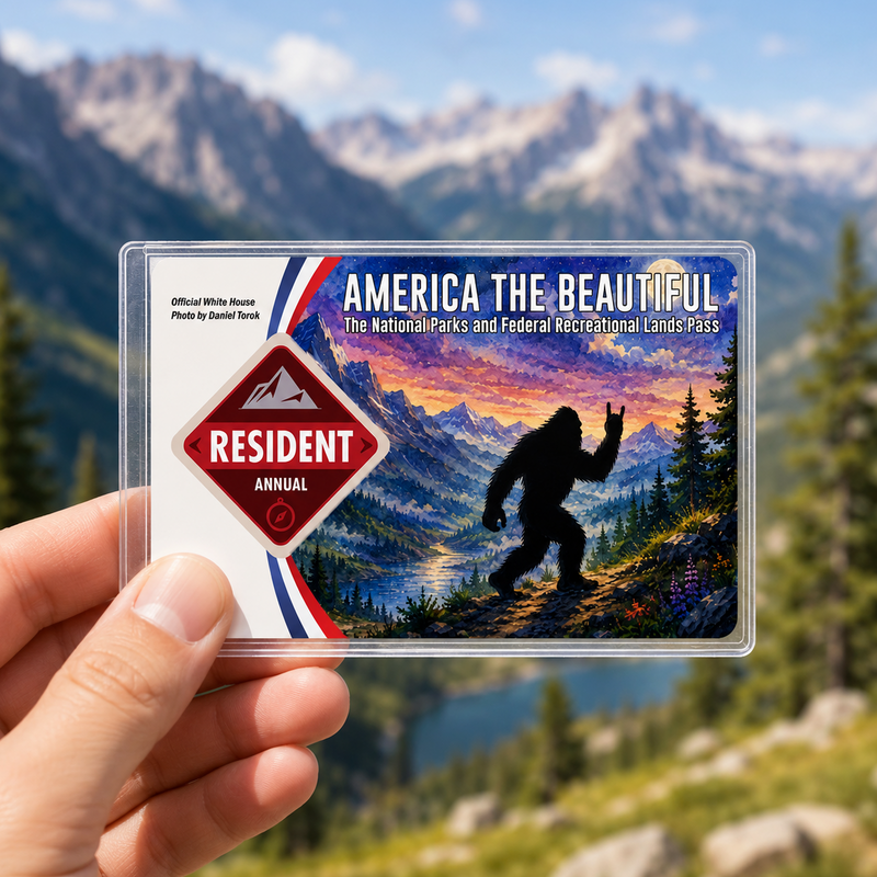 Bigfoot National Park Pass Sleeve – Gift for Hikers & Campers