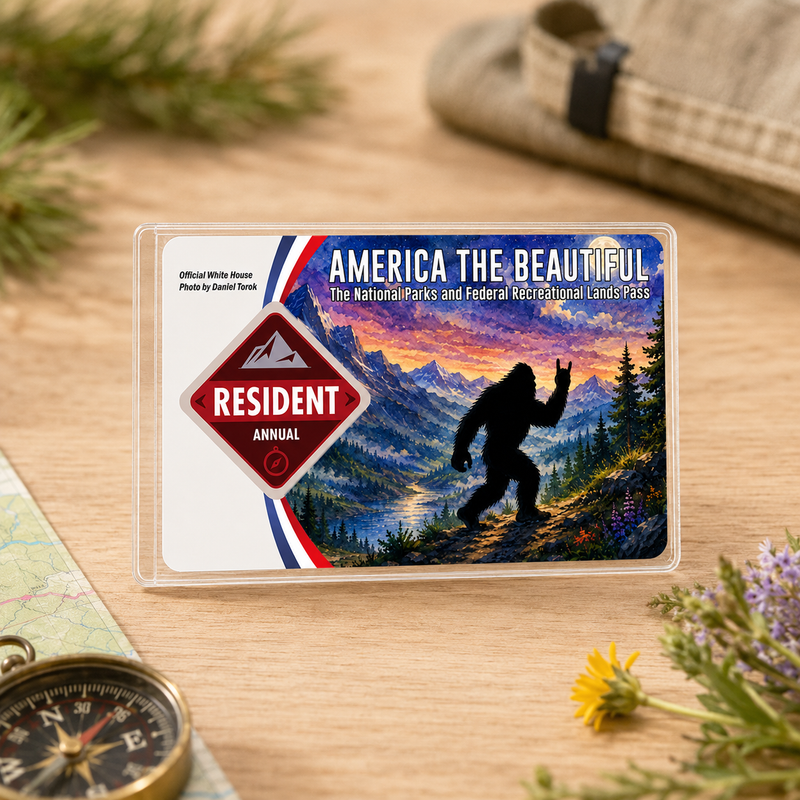 Bigfoot National Park Pass Sleeve – Gift for Hikers & Campers
