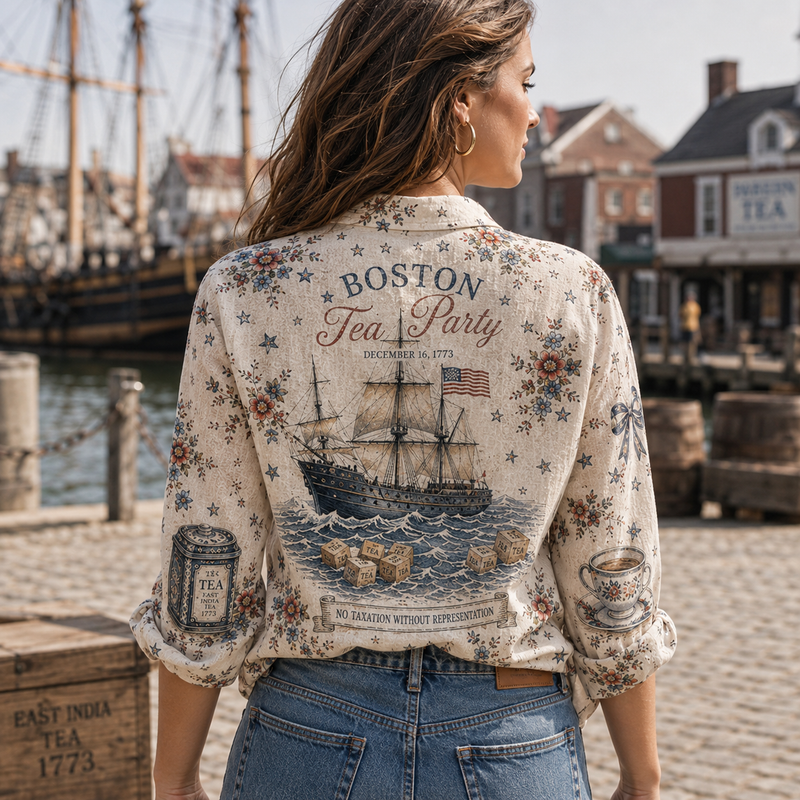 Boston Tea Party Women Blouse Shirt | Gift For History Lovers