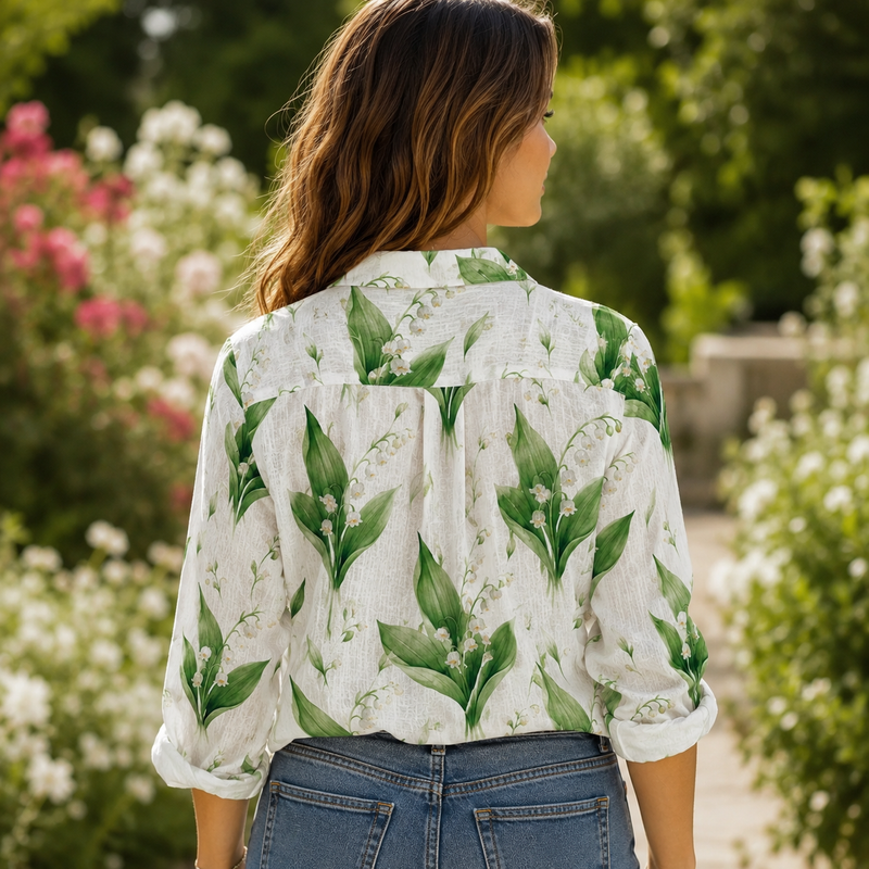 Lily Of The Valley Women Blouse Shirt | Gift For Flower Lovers