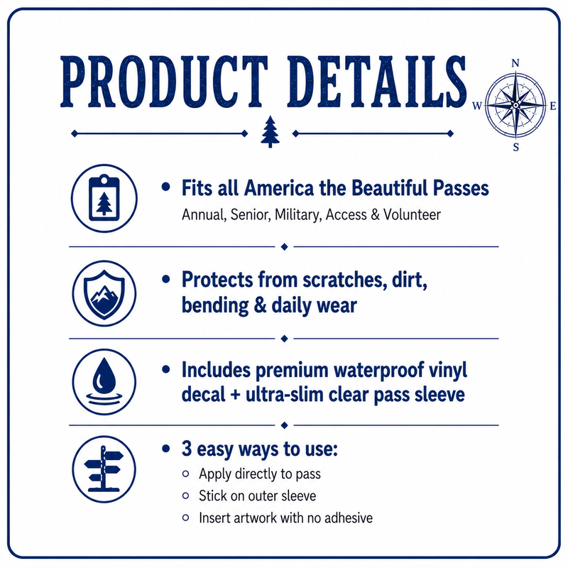 Personalized National Park Pass Sleeve | Gifts for Hikers & Camp Lovers