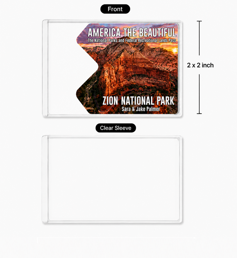 Zion National Park Pass Sleeve | Gift For Hikers & Travel Lovers | Pass Protector