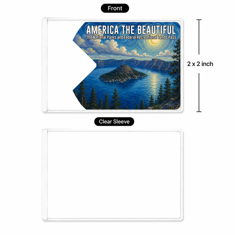 Crater Lake National Park Pass Sleeve | Gift for Hikers and Campers