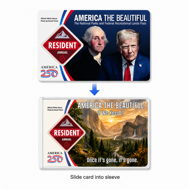 America the Beautiful National Park Pass Sleeve | Gift For Hikers & Travel Lovers | Pass Protector