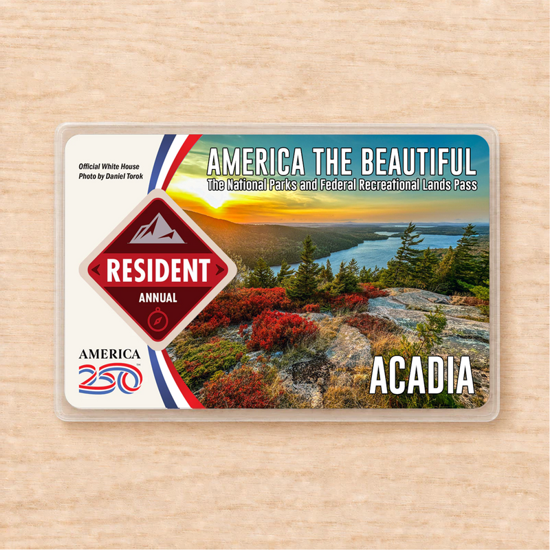 Acadia National Park Pass Sleeve | Gift For Hikers & Travel Lovers | Pass Protector