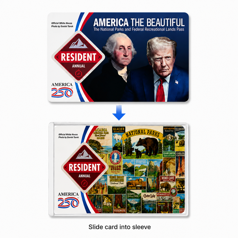 National Park Pass Sleeve | Gift For Hikers & Travel Lovers | Pass Protector