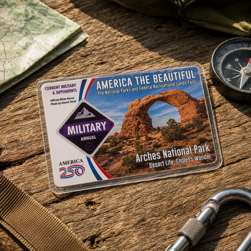 Arches National Park Pass Sleeve | Gift For Hikers & Travel Lovers | Pass Protector