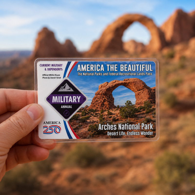 Arches National Park Pass Sleeve | Gift For Hikers & Travel Lovers | Pass Protector
