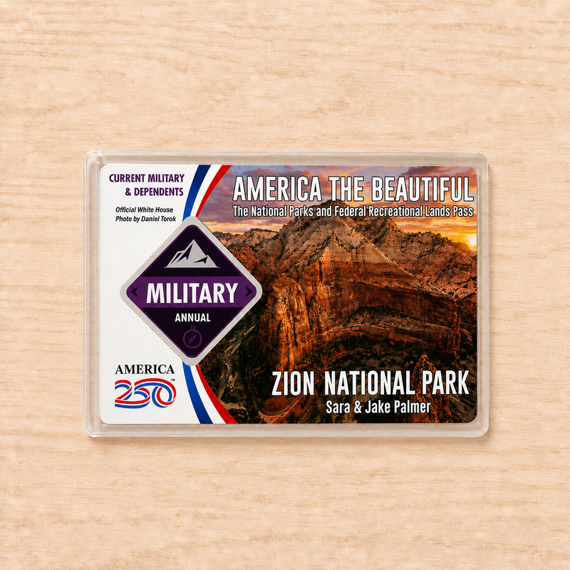 Zion National Park Pass Sleeve | Gift For Hikers & Travel Lovers | Pass Protector