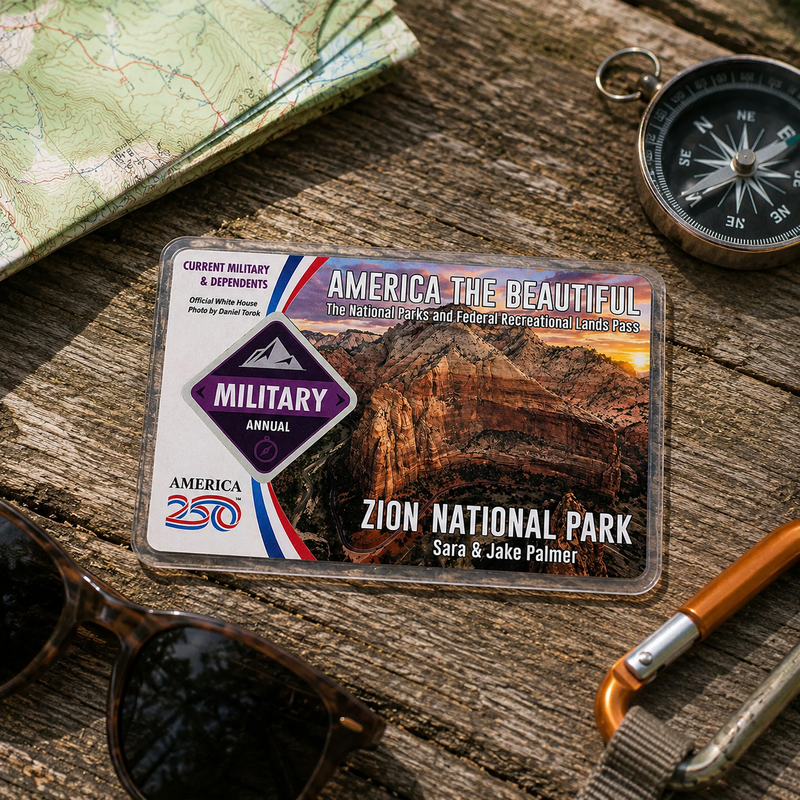 Zion National Park Pass Sleeve | Gift For Hikers & Travel Lovers | Pass Protector