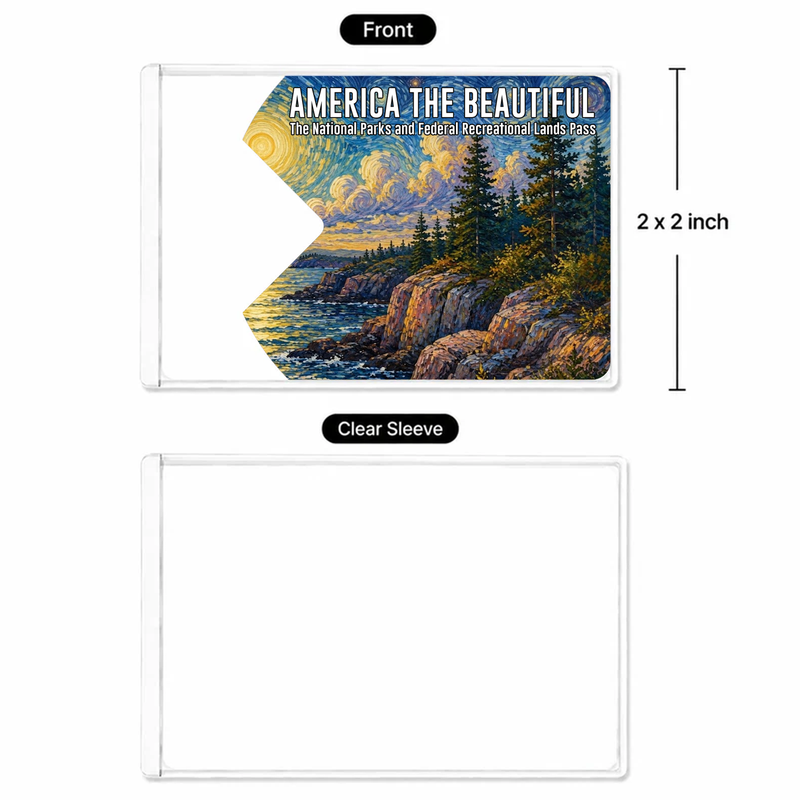 Acadia National Park Pass Sleeve | Gift for Hiker & Camping Lover