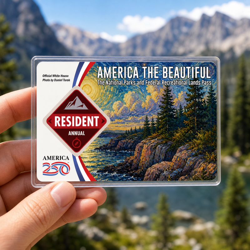 Acadia National Park Pass Sleeve | Gift for Hiker & Camping Lover