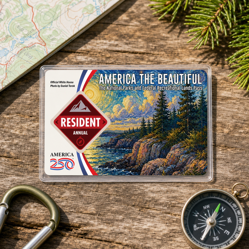 Acadia National Park Pass Sleeve | Gift for Hiker & Camping Lover