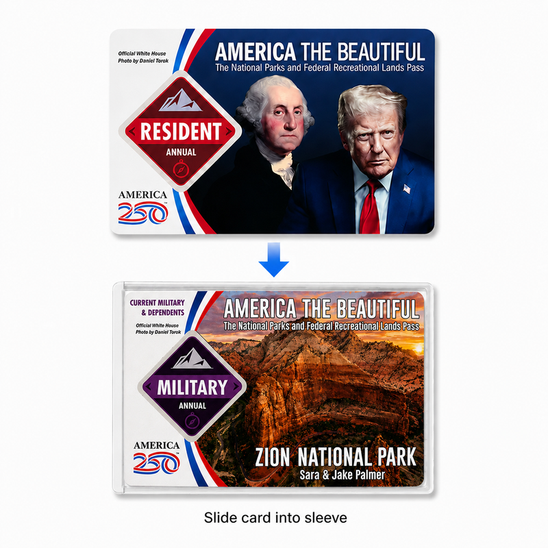 Zion National Park Pass Sleeve | Gift For Hikers & Travel Lovers | Pass Protector