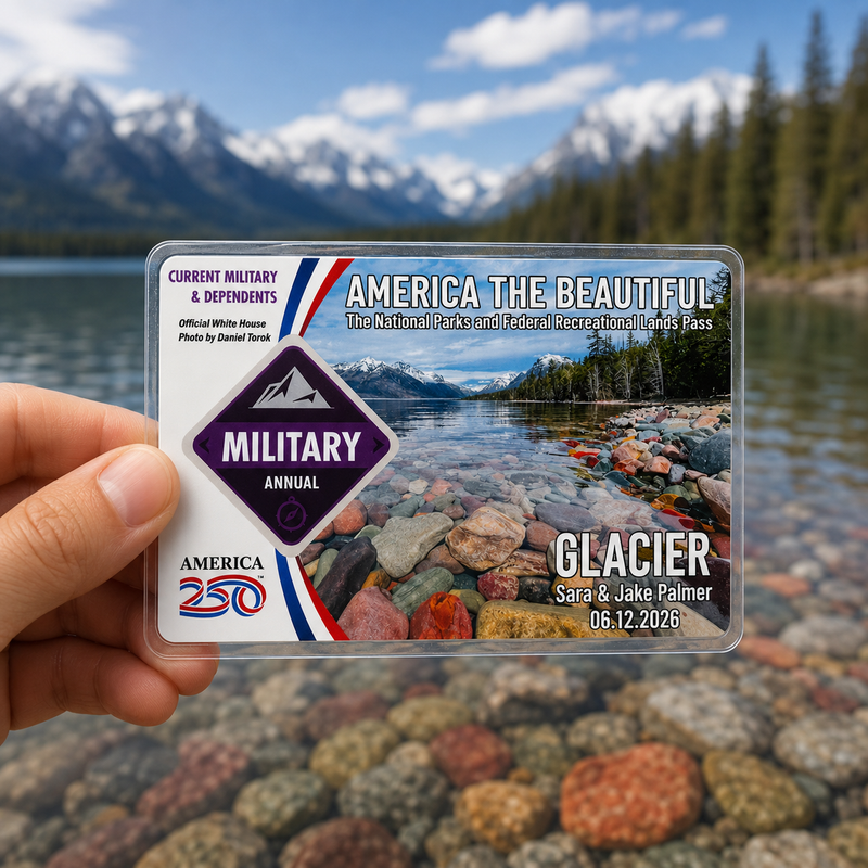 Glacier National Park Pass Sleeve | Gift For Hikers & Travel Lovers | Pass Protector