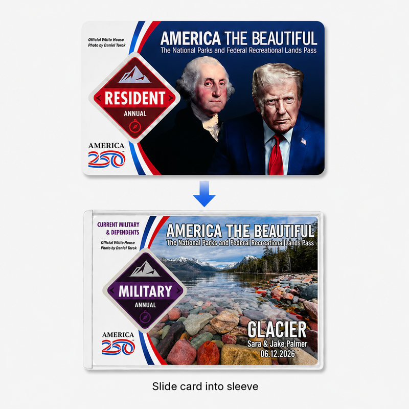 Glacier National Park Pass Sleeve | Gift For Hikers & Travel Lovers | Pass Protector