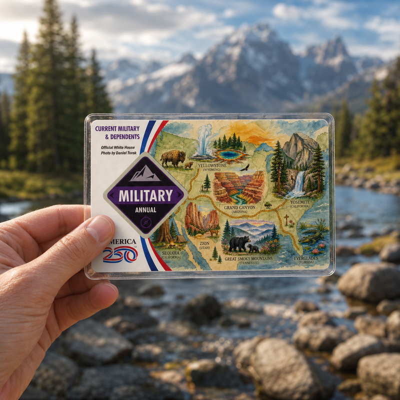 America the Beautiful Pass Sleeve | Gift For Hikers & Travel Lovers | Pass Protector
