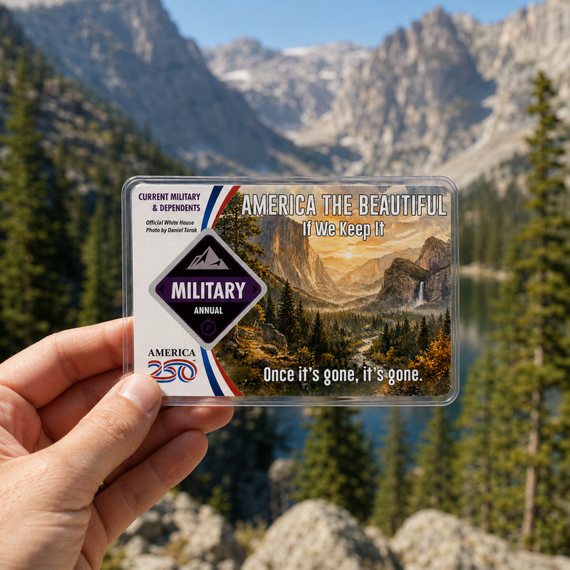 America the Beautiful National Park Pass Sleeve | Gift For Hikers & Travel Lovers | Pass Protector