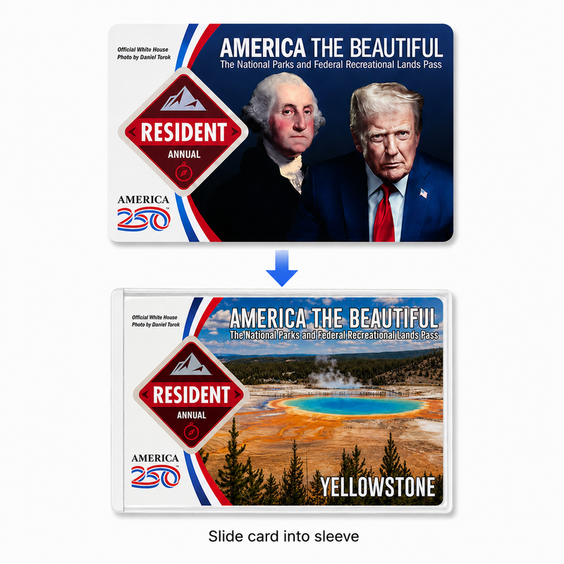 Yellowstone National Park Pass Sleeve | Gift For Hikers & Travel Lovers | Pass Protector