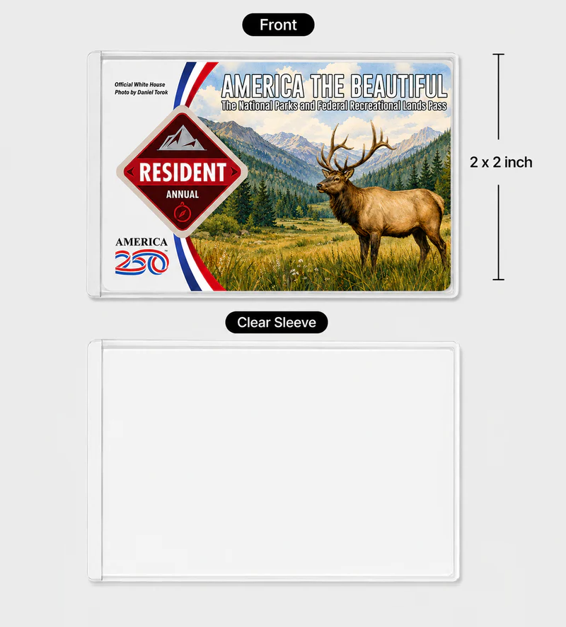National Park Pass Sleeve – Clear Card Holder America the Beautiful Pass Protector for Hikers & Travel Lovers