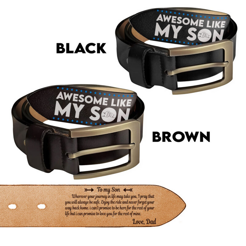 Personalized Leather Belt For Husband | Custom Anniversary Gift For Him