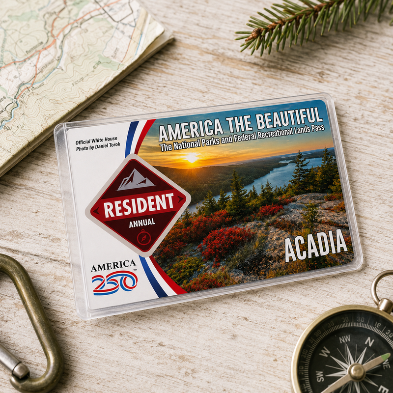 Acadia National Park Pass Sleeve | Gift For Hikers & Travel Lovers | Pass Protector