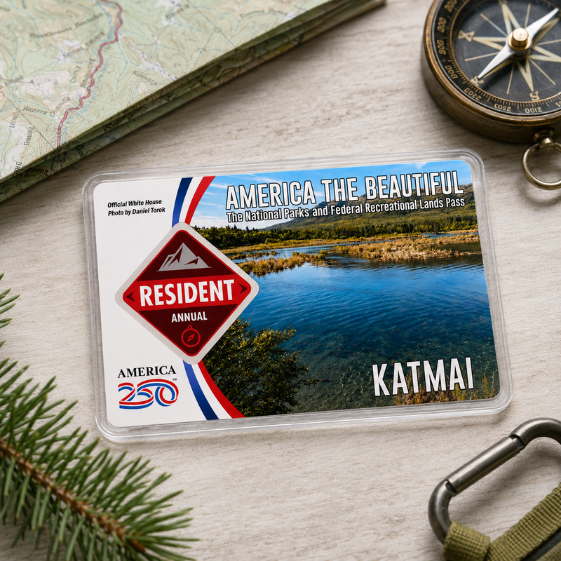 Katmai National Park Pass Sleeve | Gift For Hikers & Travel Lovers | Pass Protector