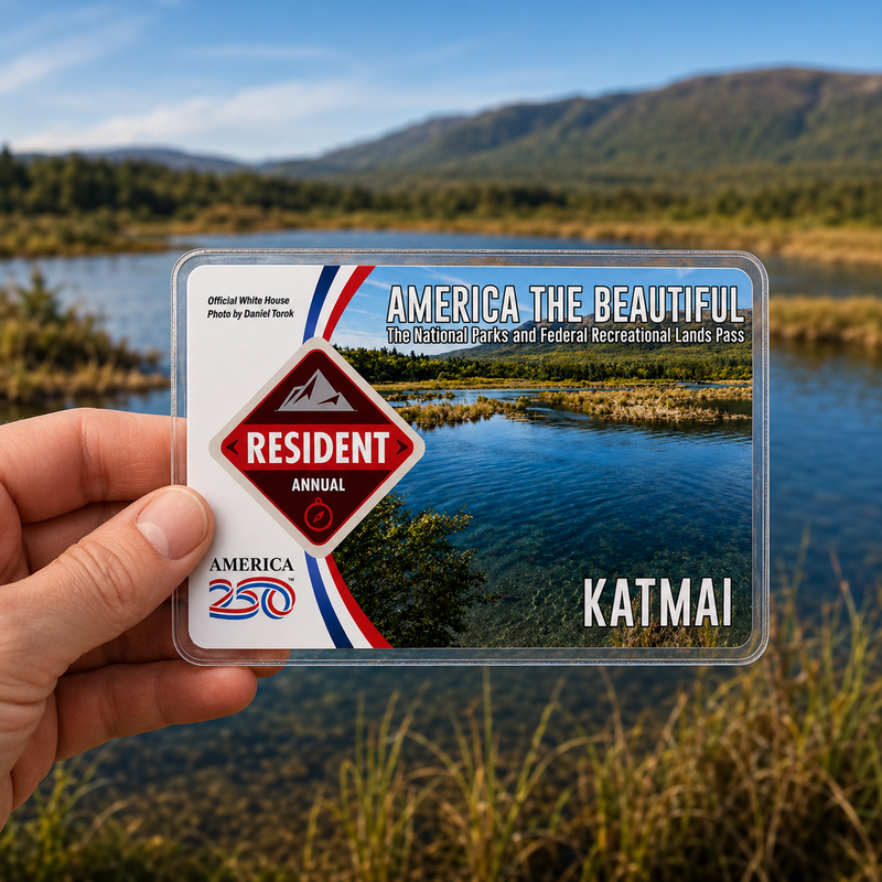Katmai National Park Pass Sleeve | Gift For Hikers & Travel Lovers | Pass Protector
