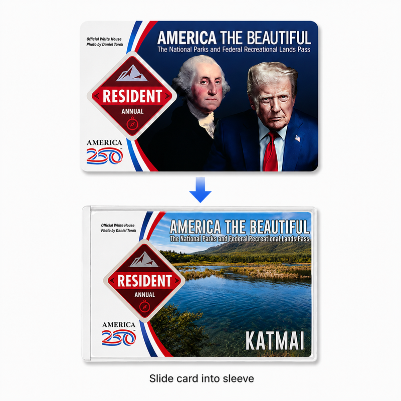 Katmai National Park Pass Sleeve | Gift For Hikers & Travel Lovers | Pass Protector